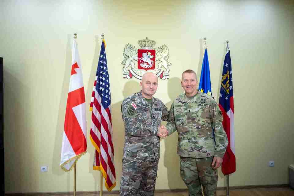 Վրաստանի Ազգային գվարդիա է այցելել ԱՄՆ Ջորջիա նահանգի Ազգային գվարդիայի հրամանատարը