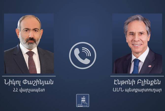 Նիկոլ Փաշինյանի և Էնթոնի Բլինկենի միջև հեռախոսազրույց է տեղի ունեցել