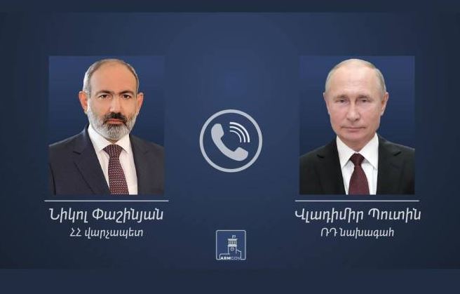 Nikol Paşinyanla Vladimer Putin arasında telefon danışığı baş tutub