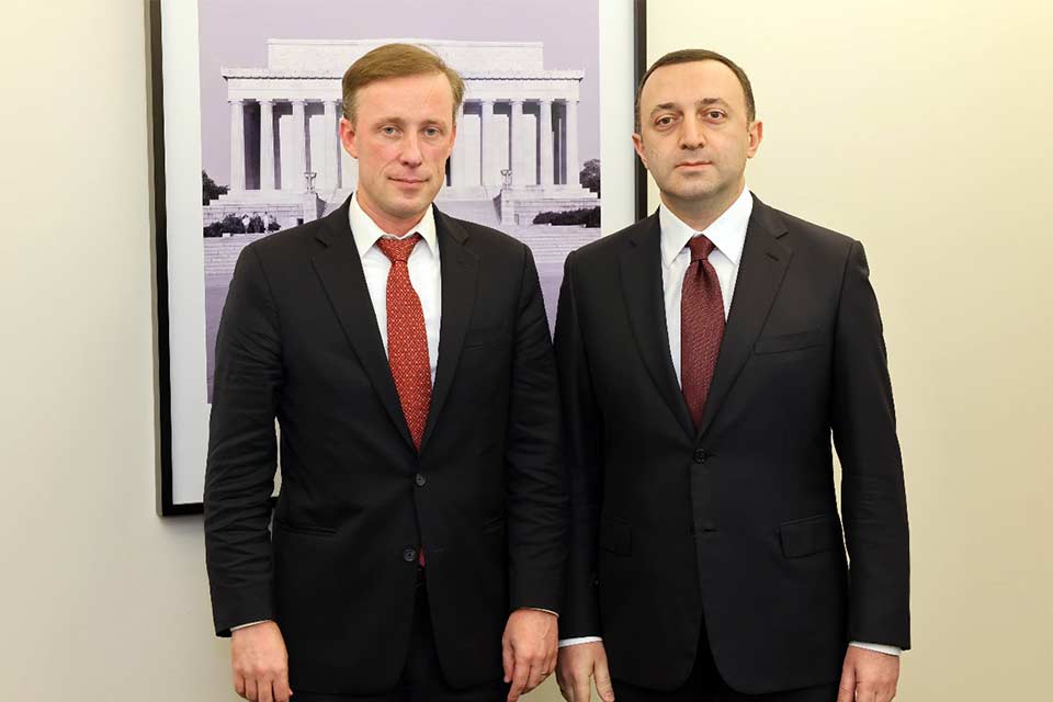 İrakli Ğaribaşvili ABŞ prezidentinin müşaviri Ceyk Sallivanla görüşüb