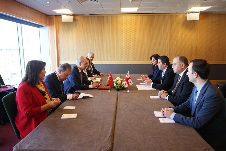 Шалва Папуашвили встретился с председателем Великого национального собрания Турции