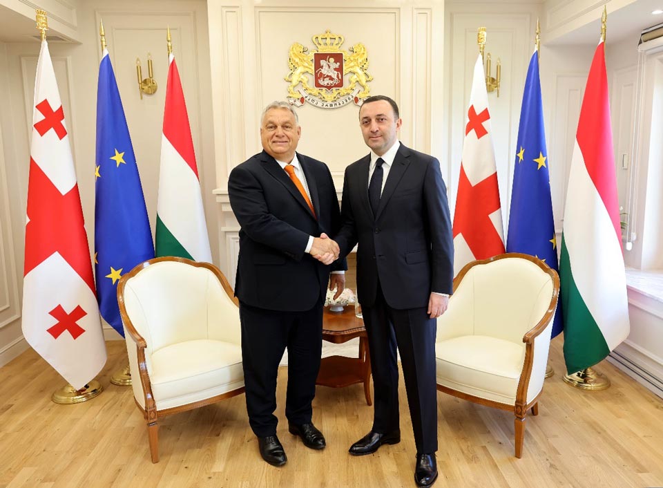 Ираклий Гъарибашвили  Венгрийы премьер-министр Виктор Орбанимæ фембæлдис