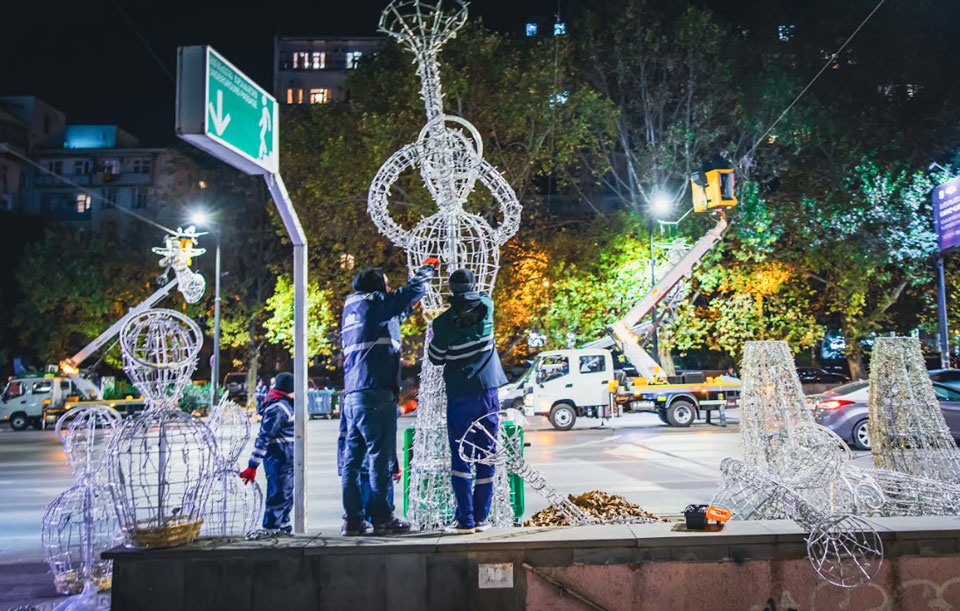 New Year lights installation kicks off in Tbilisi