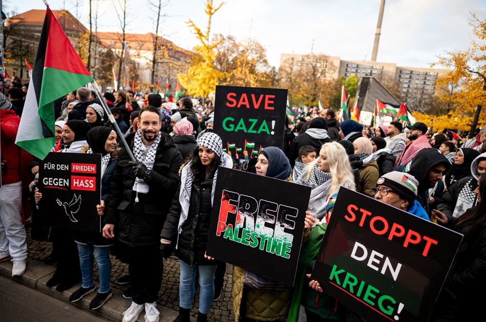 ԶԼՄ-ների տվյալներով՝ Բեռլինում պաղեստինամետ երթին 2500 մարդ է մասնակցում