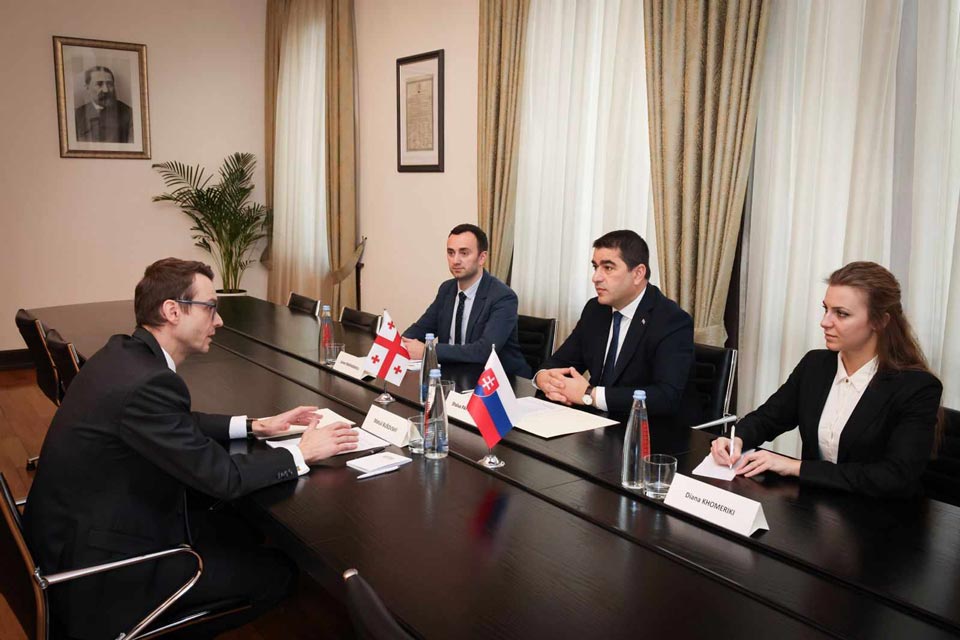 Шалва Папуашвили провел ознакомительную встречу с новым послом Словакии