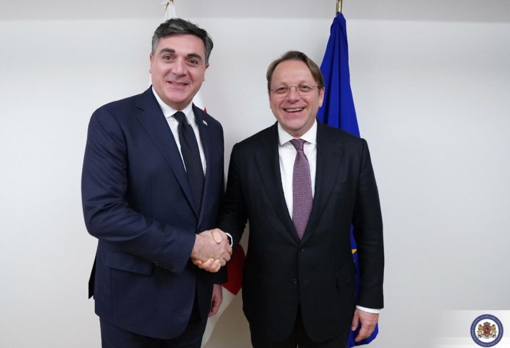 Илья Дарчиашвили провел встречу с еврокомиссаром Оливером Вархеем