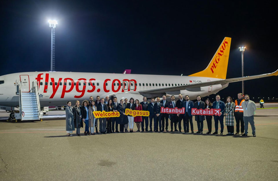 В Кутаисском международном аэропорту начала оперировать авиакомпания PEGASUS AIRLINES