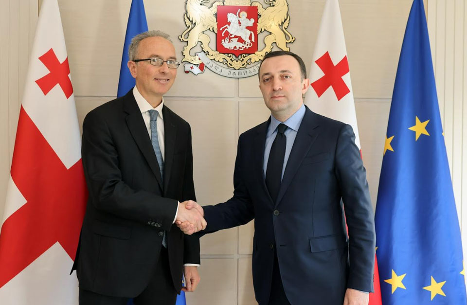 Ираклий Гарибашвили провел прощальную встречу с послом Италии в Грузии