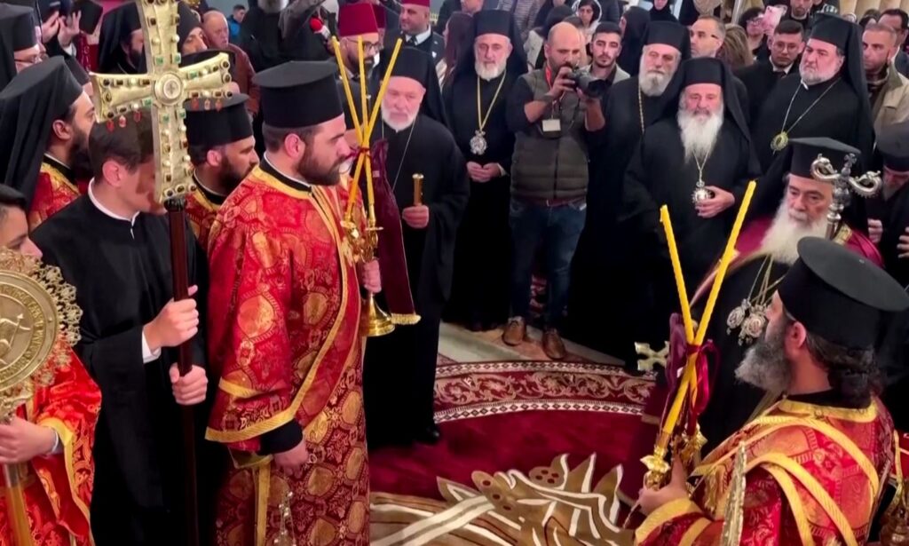 Patriarch Theophilos III arrives in Bethlehem