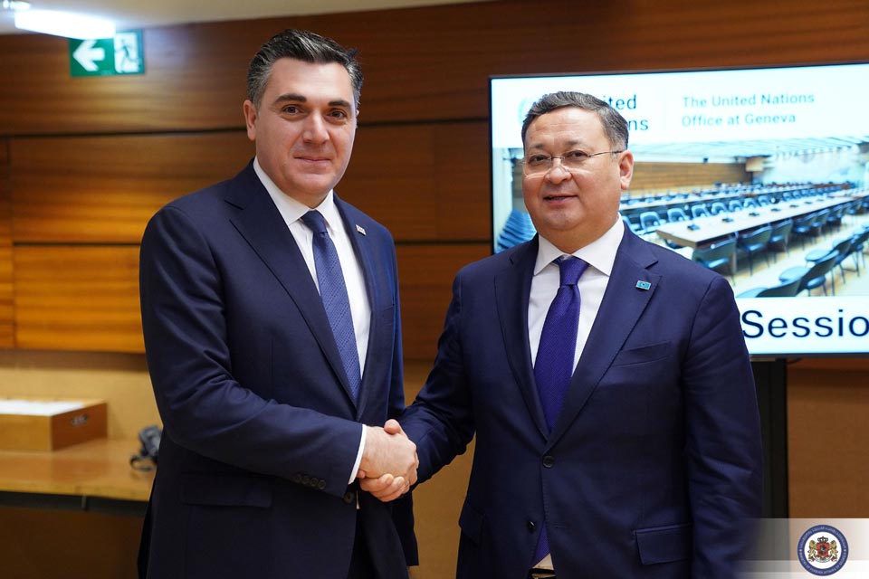 FM Darchiashvili meets Kazakh colleague
