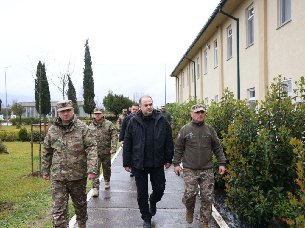 Defense Minister visits Infantry Brigade base in Senaki