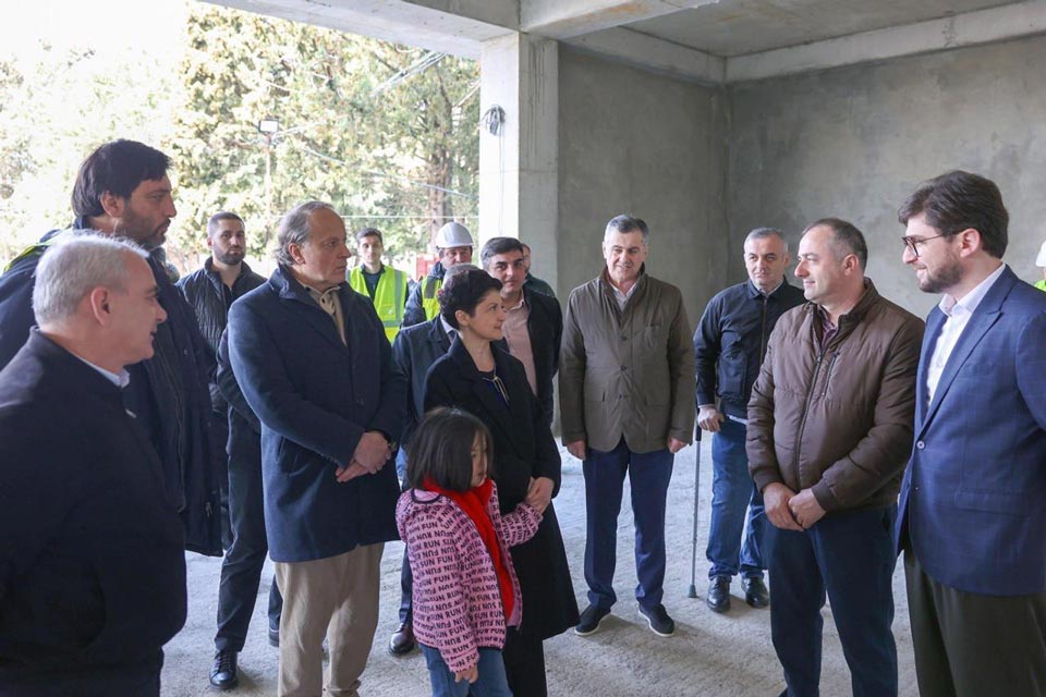 Culture Minister observes construction works of rowing and canoeing base in Poti