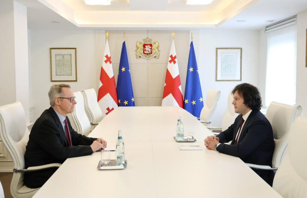 Администрация правительства - На встрече Ираклия Кобахидзе и Питера Фишера было отмечено, что запланированный в ближайшее время визит премьер-министра Грузии в Германию имеет важное значение