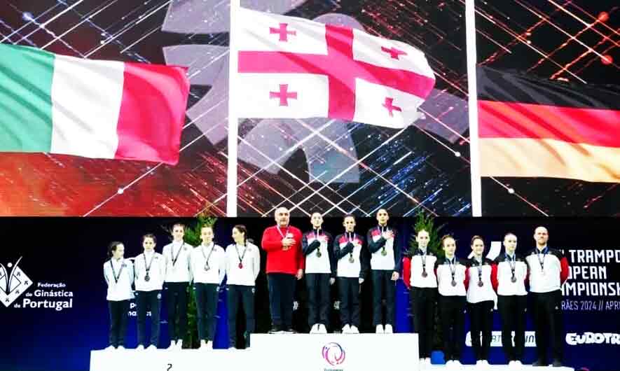 Сборная Грузии завоевала золотую медаль на чемпионате Европы по гимнастике