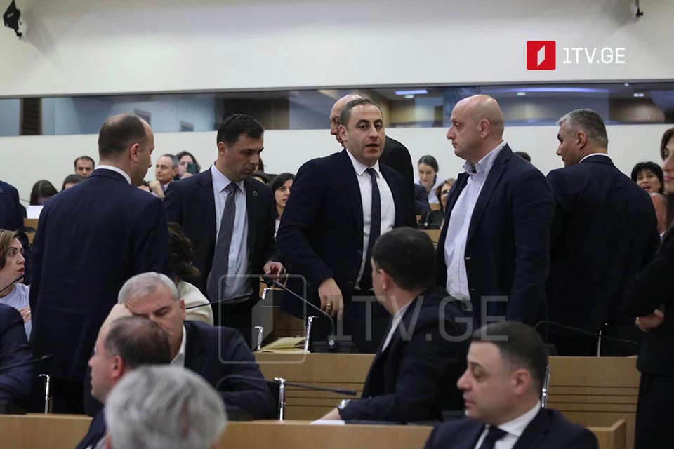 Оппозиционных депутатов Георгия Вашадзе и Левана Бежашвили выдворили с заседания комитета по юридическим вопросам