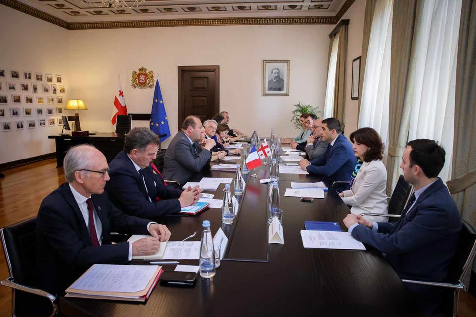 Шалва Папуашвили встретился с делегацией Сената Французской Республики