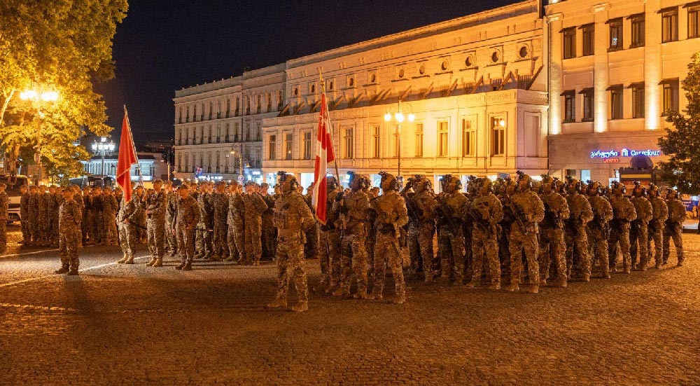 Georgian Defence Forces hold Independence Day rehearsal