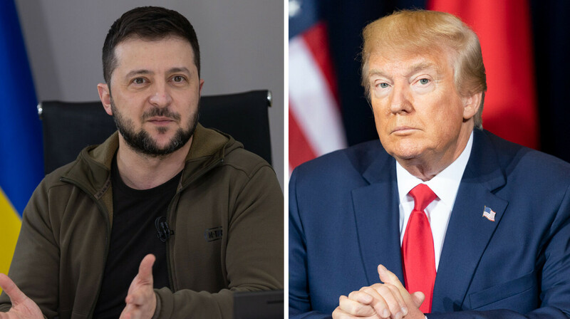 Аҭелтә аиҿцәажәараан Владимир Зеленски  Дональд Трамп Украинаҟа днаиҧхьеит