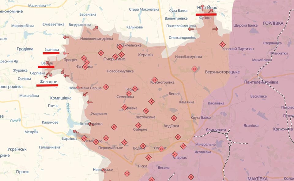 Ukrayna mətbuatının məlumatına görə, Rusiya qüvvələri Donetsk vilayətinin Veseloe kəndini işğal edib