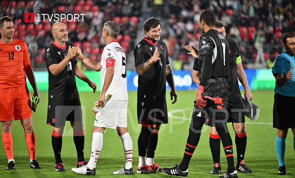 Georgian football legends defeated in a match against Milan in penalty shoot-out