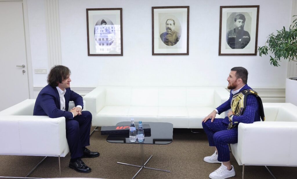 Georgian PM meets UFC champion Merab Dvalishvili