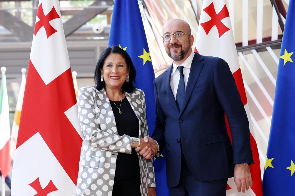 Georgian President: Extended gratitude on behalf of our nation to Charles Michel who steadfastly supported our EU path