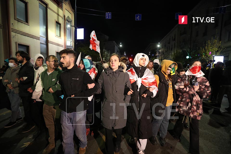 Protesters marched from Chavchavadze Avenue to Melikishvili Avenue in pics