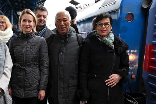 Kaia Kalas Avropa komissarı Marta Kos və Avropa Şurasının Prezidenti Antonio Koşta ilə birlikdə Kiyevə gedib