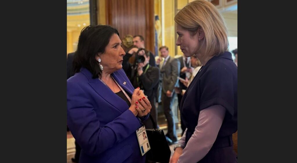 Salome Zourabichvili meets EU High Representative Kaja Kallas