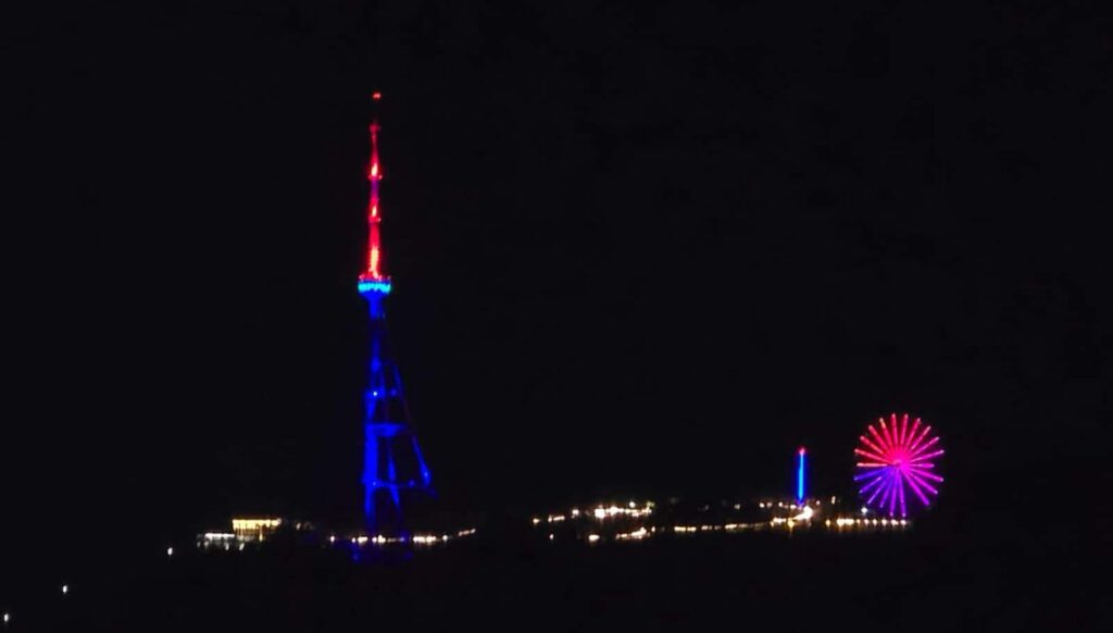 Tbilisi TV Tower illuminated to honour Dominican Republic Independence Day