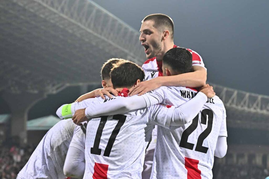 Millətlər Liqasının pley-offunun ilk matçında Gürcüstan milli komandası Ermənistanı Yerevanda məğlub etdi #1TVSPORT
