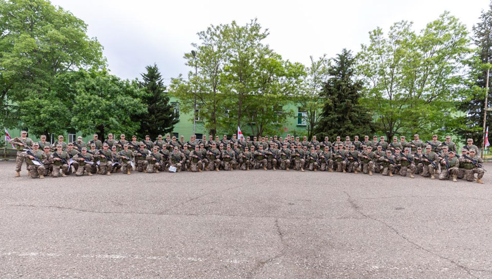 National Military Service recruits take oath at Mukhrovani military base