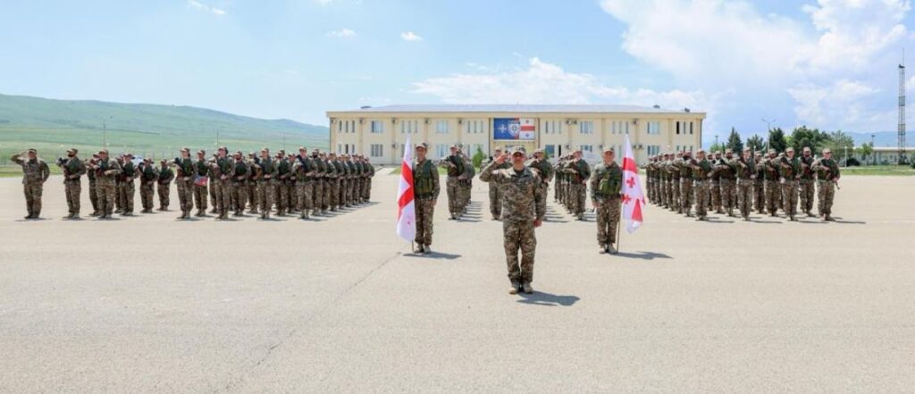 Reservists of Georgia’s 20th Territorial Defence Brigade take oath at Krtsanisi Military Base