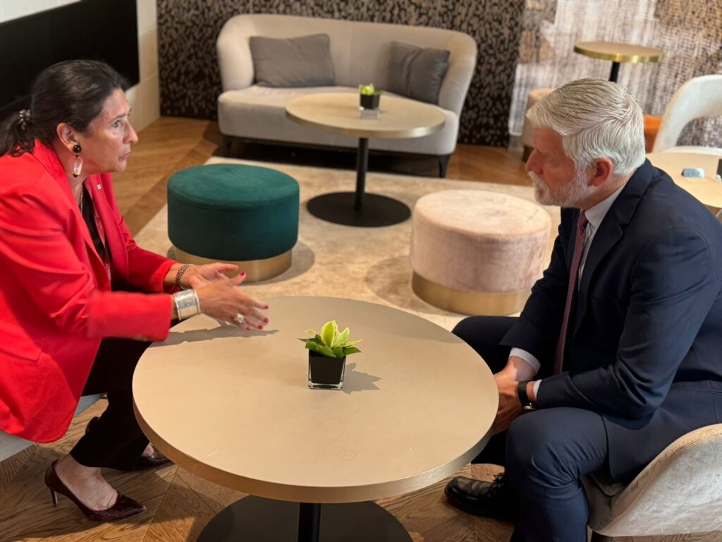 Ex-president Salome Zourabichvili participates in GLOBSEC Forum in Prague