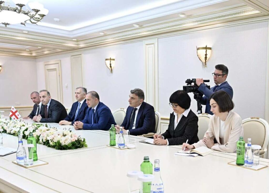Gürcüstan parlamentinin nümayəndə heyətinin üzvləri Azərbaycan Milli Məclisinin sədri ilə görüşüblər