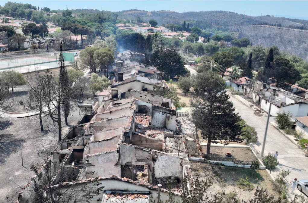 Türkiyədə İzmir əyalətində yanğın yaşayış zonasına yayılıb, 1 nəfər həlak olub, 200-ə yaxın ev zərər görüb