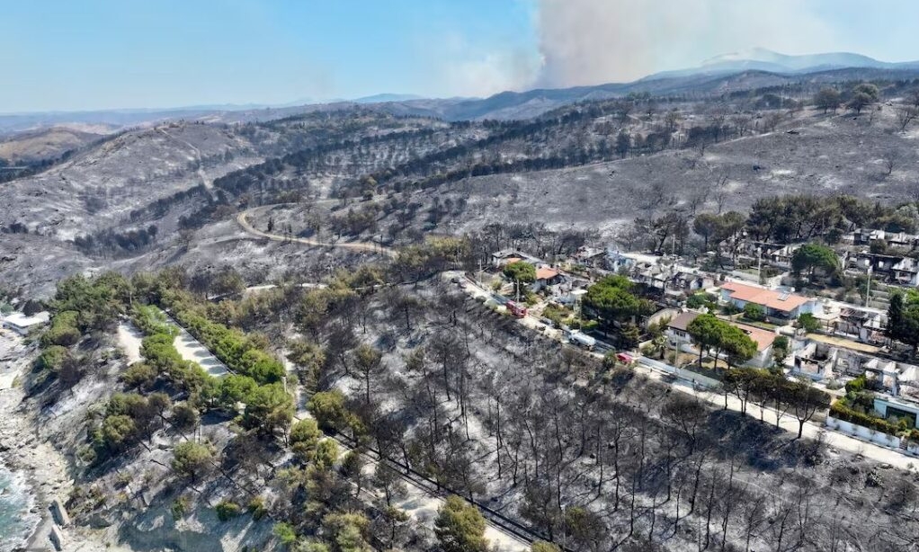 Türkiyədə, İzmir vilayətində səkkizinci gündür ki, güclü yanğınla mübarizə aparılır, iki nəfər həlak olub