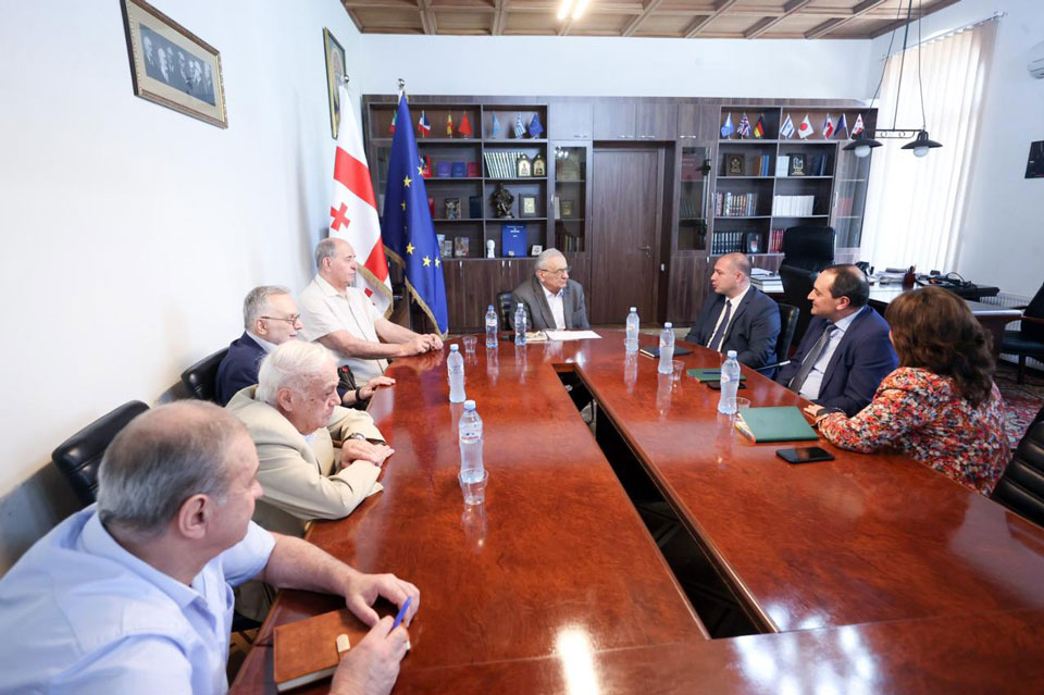Qivi Mikanadze Milli Elmlər Akademiyasının prezidenti Roin Metreveli və akademiyanın üzvləri ilə görüşüb