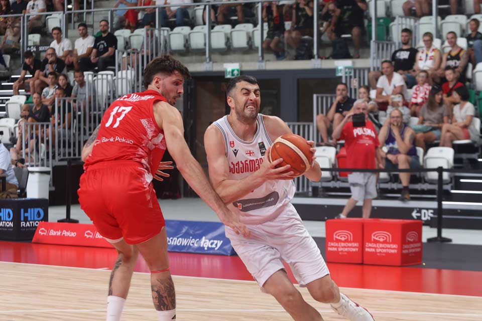 Georgian National Basketball Team lost in a friendly match against Poland
