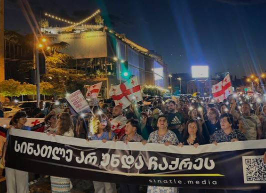 March in support of media held in Tbilisi