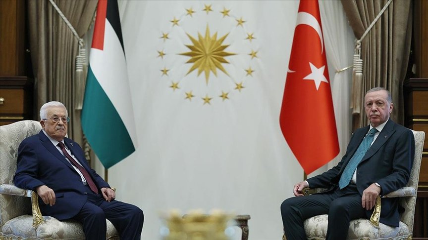 Rəcəb Tayyib Ərdoğan Ankarada Fələstin Muxtariyyətinin Prezidenti Mahmud Abbasla görüşüb