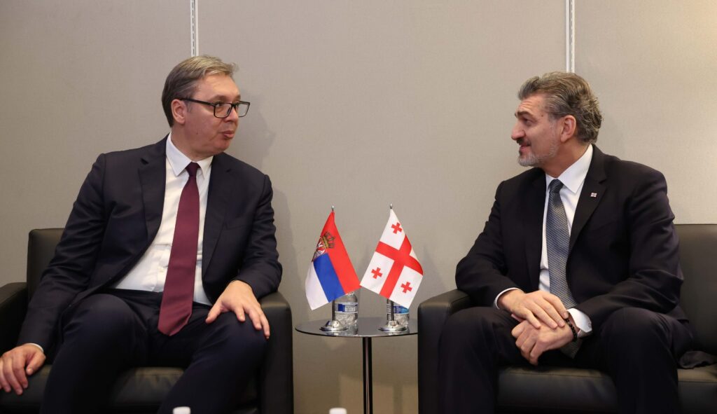 President Kavelashvili meets with Aleksandar Vučić in New York
