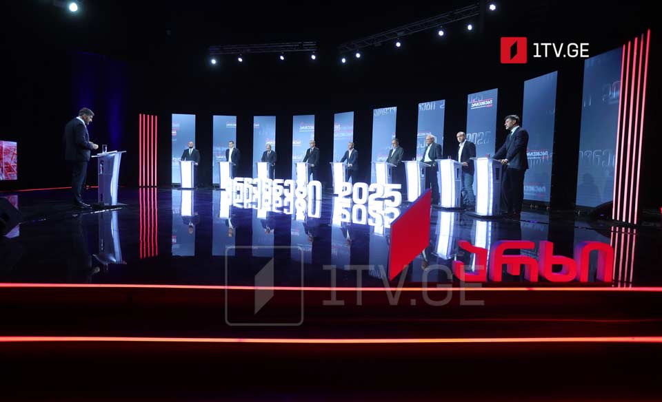 Gürcüstanın Birinci Kanalında Tbilisi merliyinə namizədlərin debatları keçirilir