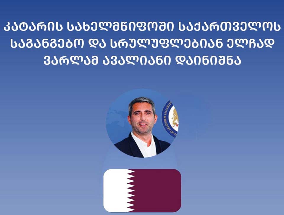 Varlam Avaliani appointed Georgia’s Ambassador to Qatar