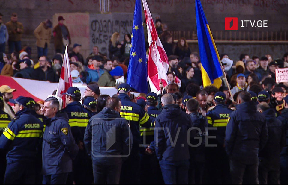 Protest rally held on Rustaveli Avenue