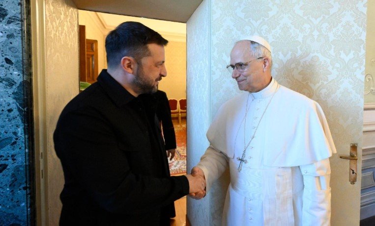 Volodimir Zelenski Roma Papası ilə görüş zamanı cari münaqişə, eləcə də ədalətli və uzunmüddətli sülhün vacibliyi haqda danışıb