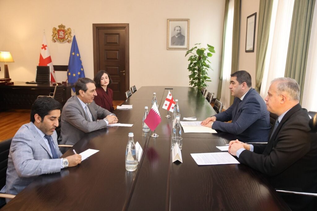 Speaker Papuashvili meets with newly appointed Ambassador of Qatar to Georgia