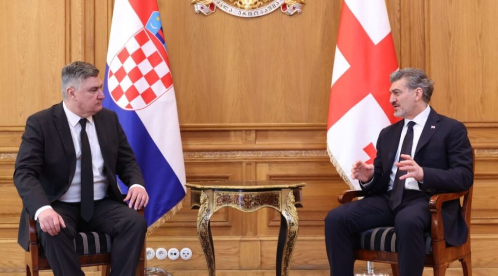 President Kavelashvili meets face-to-face with Croatian President