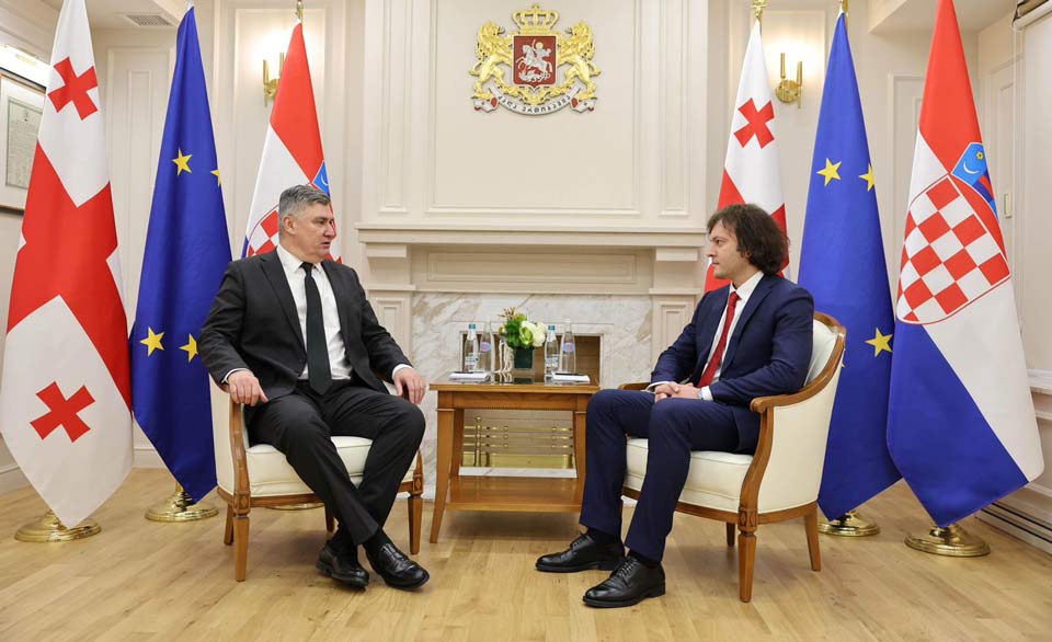 PM Kobakhidze says meeting with Croatian President reinforces strong bonds between Georgia and Croatia