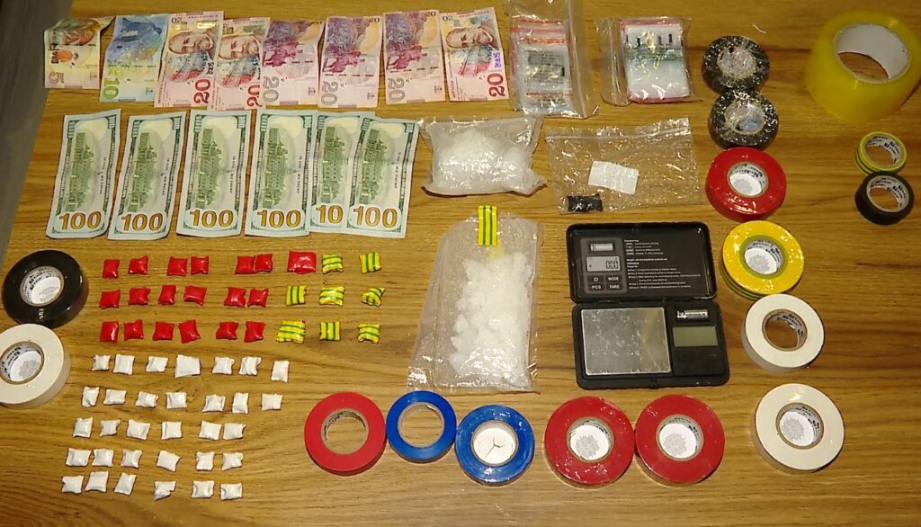 Police seize significant quantities of various drugs and arrest five individuals